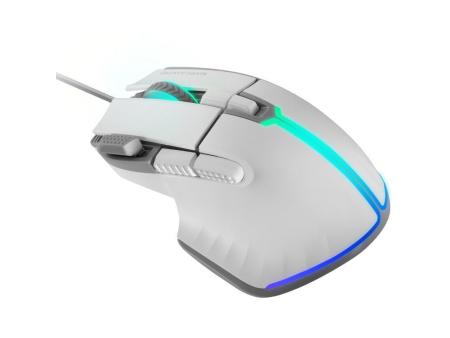 Ratón Gaming Mars Gaming MM-XT/ Hasta 12800DPI/ Blanco