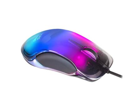 Ratón Gaming Mars Gaming MMGLOW/ Hasta 12800DPI/ Negro