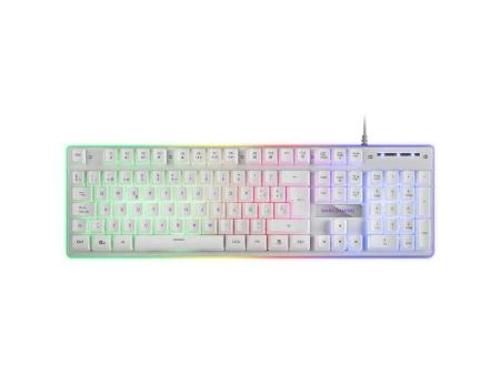 Teclado Gaming SemiMecánico Mars Gaming MK220ES/ Blanco