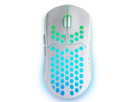 Ratón Gaming Inalámbrico Mars Gaming MMW3W/ Batería recargable/ Hasta 3200 DPI/ Blanco