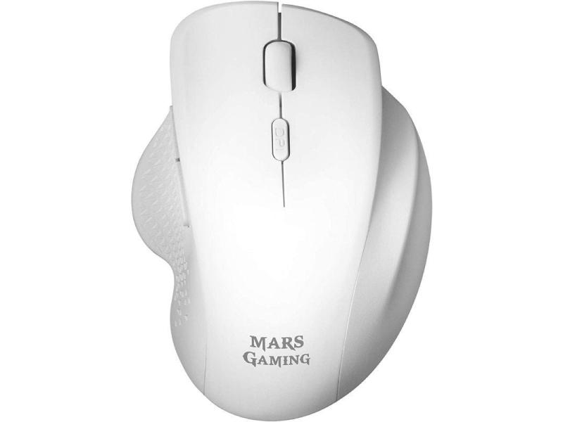 Ratón Gaming Inalámbrico Mars Gaming MMWERGO/ Hasta 3200 DPI/ Blanco