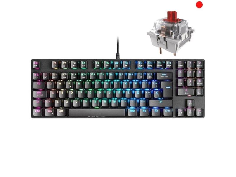 Teclado Gaming Mecánico Mars Gaming MKREVOPRORES/ Switch Rojo