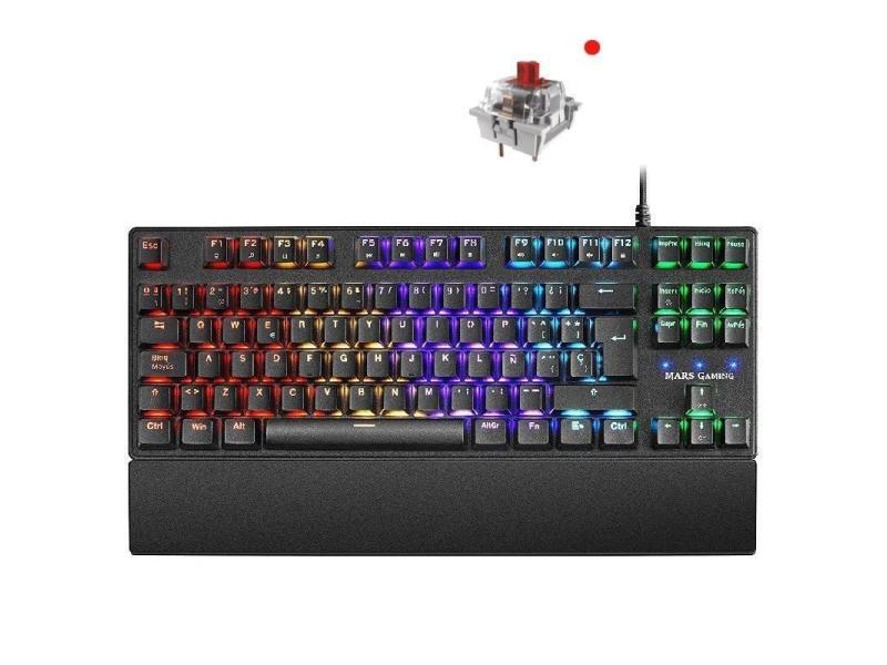 Teclado Gaming Mecánico Mars Gaming MKXTKLRES/ Switch Rojo