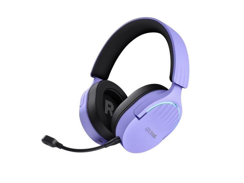 Auriculares Gaming Inalámbricos con Micrófono Trust Gaming GXT 491 Fayzo/ Bluetooth/ Jack 3.5/ Morados