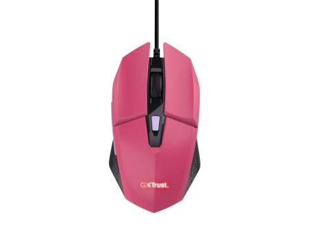 Ratón Gaming Trust Gaming GXT 109 Felox/ Hasta 6400 DPI/ Rosa