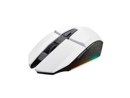 Ratón Gaming Inalámbrico Trust Gaming GXT 110 Felox/ Batería recargable/ Hasta 4800 DPI/ Blanco