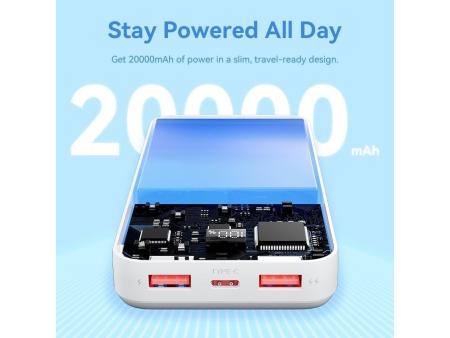 Powerbank 20000mAh Vention FHLB0/ 22.5W/ Negra