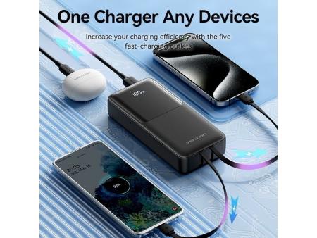 Powerbank 20000mAh Vention FHPB0/ 22.5W/ Negra/ Incluye Cable USB TIpo-C y Lightning