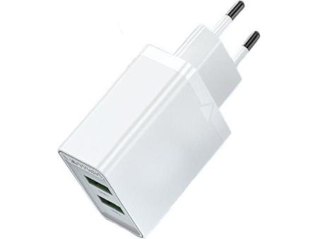 Cargador de Pared Vention FBAW0-EU/ 2xUSB/ 18W/ Blanco