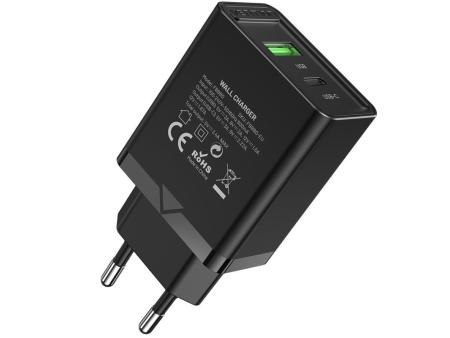 Cargador de Pared Vention FBBB0-EU/ 1xUSB Tipo-C/ 1xUSB/ 20W