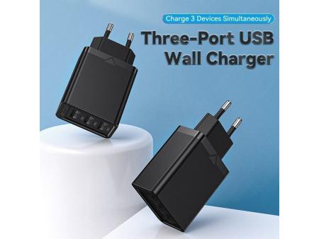 Cargador de Pared Vention FEAB0-EU/ 3xUSB