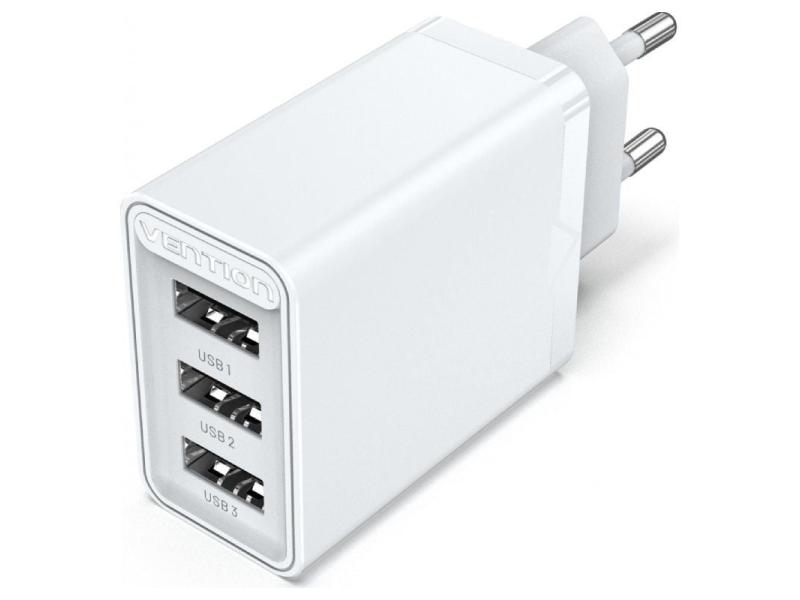 Cargador de Pared Vention FEAW0-EU/ 3xUSB