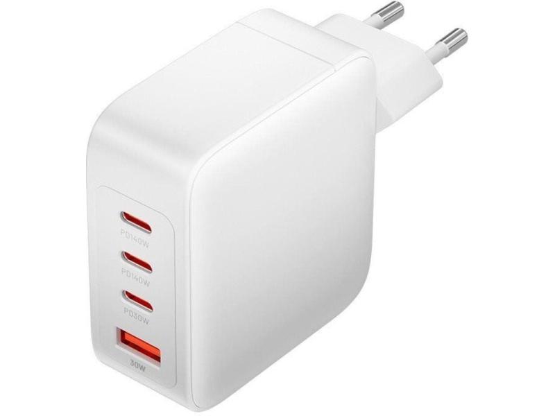 Cargador Gan de Pared Vention FEIW0-EU/ 3xUSB Tipo-C + Cable USB Tipo-C/ 1xUSB/ 140W