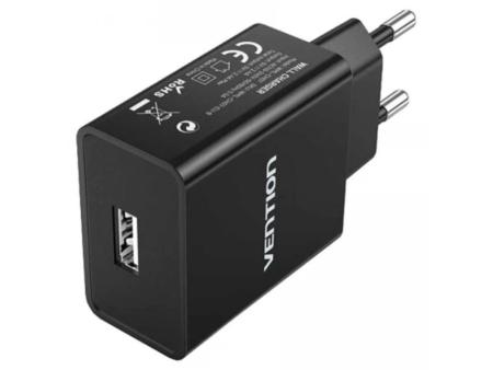 Cargador de Pared Vention WML-CH07-EU-B/ 1xUSB/ 12W