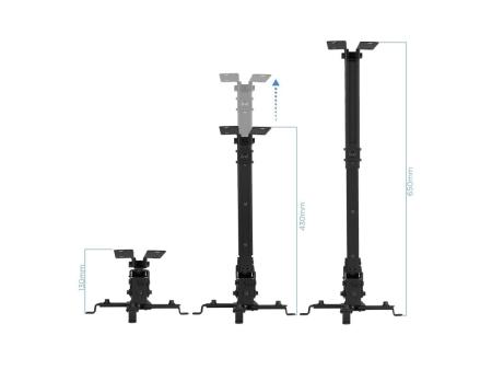 Soporte de Techo para Proyector TooQ PJ2012T-B/ Inclinable/ hasta 20kg