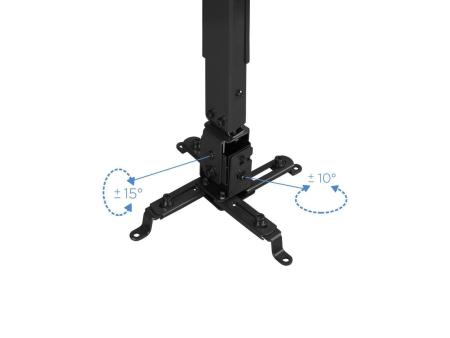 Soporte de Techo para Proyector TooQ PJ2012T-B/ Inclinable/ hasta 20kg