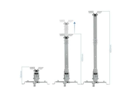 Soporte de Techo para Proyector TooQ PJ2012T-S/ Inclinable-Nivelable/ hasta 20kg