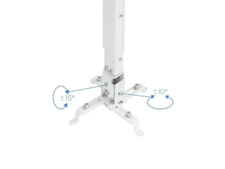 Soporte de Techo para Proyector TooQ PJ2012T-W/ Inclinable/ hasta 20kg