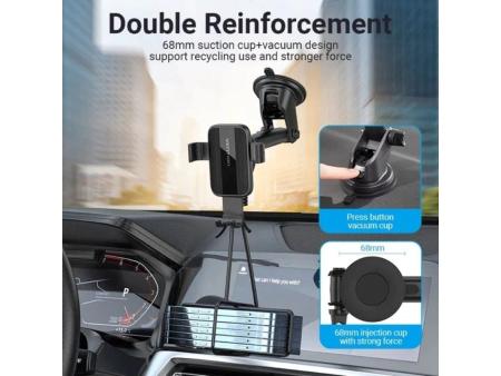 Soporte de Smartphone para Coche Vention KCOB0/ Negro