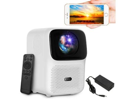 Proyector Portátil Wanbo T4/ 450 Lúmenes/ Full HD/ HDMI/ Bluetooth/ WiFi/ Blanco