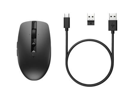 Ratón Inalámbrico por Bluetooth HP 710/ Batería recargable/ Hasta 3000 DPI/ Negro