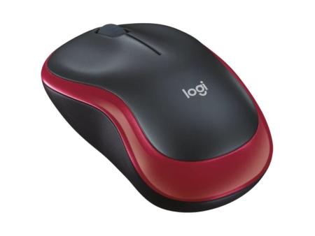 Ratón Inalámbrico Logitech M185/ Hasta 1000 DPI/ Rojo