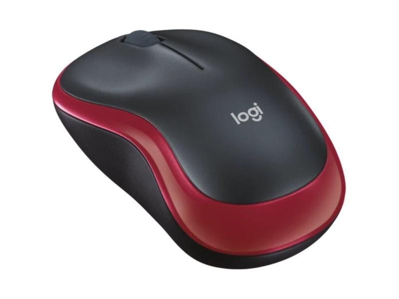 Ratón Inalámbrico Logitech M185/ Hasta 1000 DPI/ Rojo