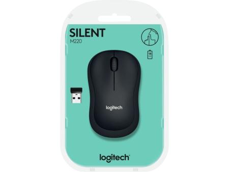 Ratón Inalámbrico Logitech Silent M220/ Hasta 1000 DPI/ Gris Marengo