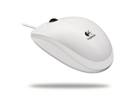 Ratón Logitech B100/ Hasta 800 DPI/ Blanco