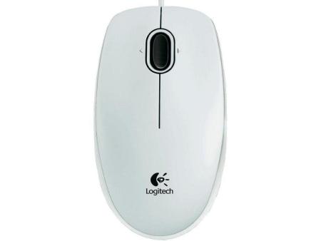 Ratón Logitech B100/ Hasta 800 DPI/ Blanco