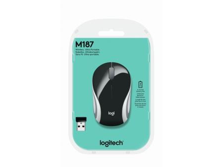 Ratón Mini Inalámbrico Logitech M187/ Hasta 1000 DPI