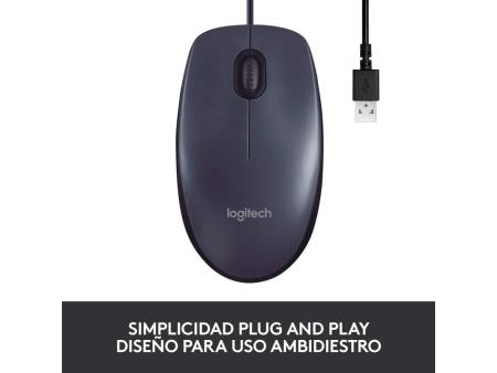 Ratón Logitech B100 OEM/ Hasta 800 DPI