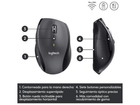 Ratón Inalámbrico Logitech Marathon M705/ Hasta 1000 DPI