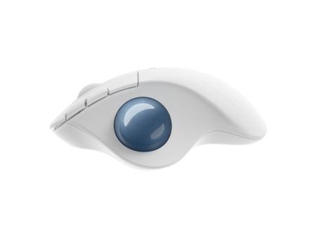 Ratón Trackball Inalámbrico por Bluetooth Logitech ERGO M575/ Hasta 2000 DPI/ Blanco Crudo