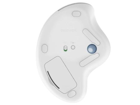 Ratón Trackball Inalámbrico por Bluetooth Logitech ERGO M575/ Hasta 2000 DPI/ Blanco Crudo