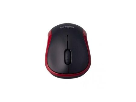 Ratón Inalámbrico Logitech M185/ Hasta 1000 DPI/ Rojo