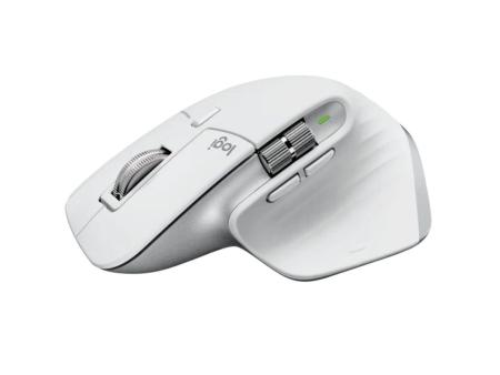 Ratón Ergonómico Inalámbrico por Bluetooth Logitech MX Master 3S/ Batería recargable/ Hasta 8000 DPI/ Gris Pálido