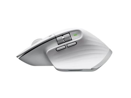 Ratón Ergonómico Inalámbrico por Bluetooth Logitech MX Master 3S/ Batería recargable/ Hasta 8000 DPI/ Gris Pálido