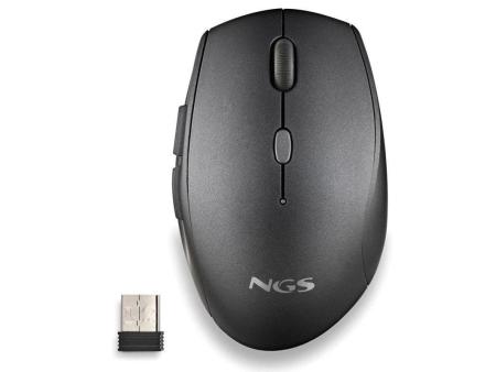 Ratón Inalámbrico NGS Bee Black/ Hasta 1600 DPI