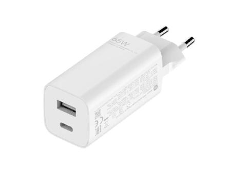 Cargador de Pared Xiaomi Mi 65W Fast Charger with GaN Tech 1xUSB Tipo-C/ 1xUSB A/ 65W