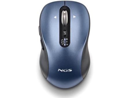 Ratón Inalámbrico por Bluetooth NGS Infinity-RB/ Batería recargable/ Hasta 3200 DPI/ Azul