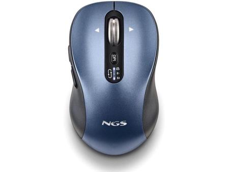 Ratón Inalámbrico por Bluetooth NGS Infinity-RB/ Batería recargable/ Hasta 3200 DPI/ Azul