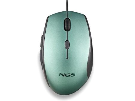 Ratón Ergonómico NGS Moth Ice/ Hasta 1600 DPI/ Verde Hielo