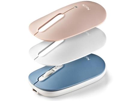 Ratón Inalámbrico por Bluetooth NGS Shell-RB/ Batería recargable/ Hasta 1600 DPI/ Azul/ Blanco/ Rosa