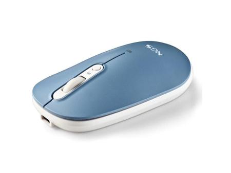 Ratón Inalámbrico por Bluetooth NGS Shell-RB/ Batería recargable/ Hasta 1600 DPI/ Azul/ Blanco/ Rosa