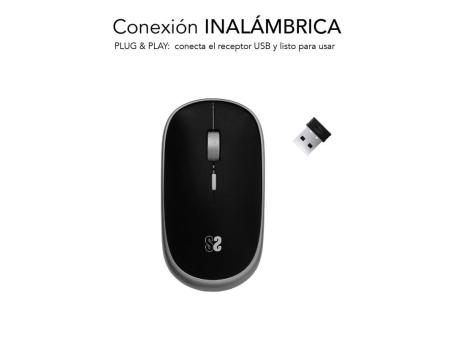 Ratón Mini Inalámbrico Subblim Wireless Mini/ Hasta 1600 DPI/ Gris Espacial