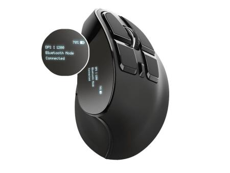 Ratón Ergonómico Inalámbrico por Bluetooth Trust Voxx/ Hasta 2400 DPI