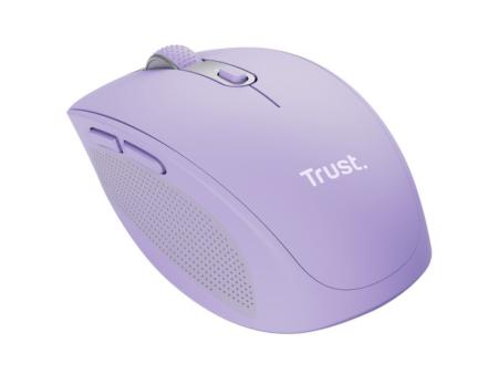 Ratón Inalámbrico por Bluetooth Trust Ozaa Compact Wireless/ Batería recargable/ Hasta 3200 DPI/ Morado