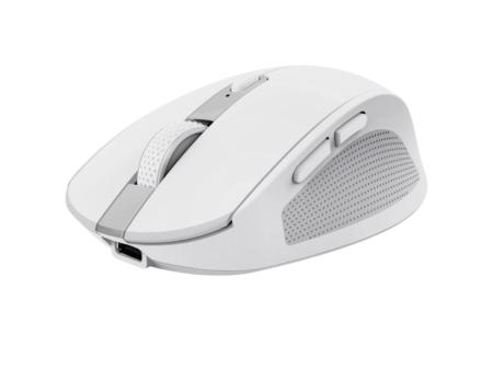 Ratón Inalámbrico por Bluetooth Trust Ozaa Compact Wireless/ Batería recargable/ Hasta 3200 DPI/ Blanco