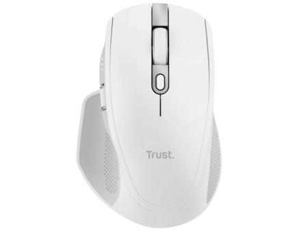 Ratón Inalámbrico por Bluetooth Trust Ozaa+/ Batería recargable/ Hasta 3200 DPI/ Blanco